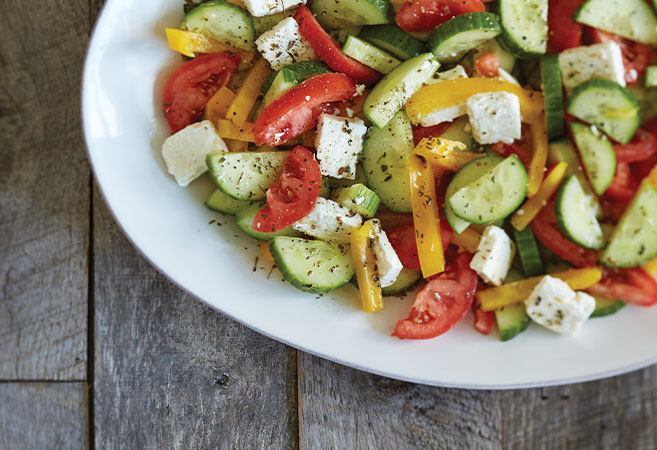 Fresh Tomato, Cucumber & Feta Salad