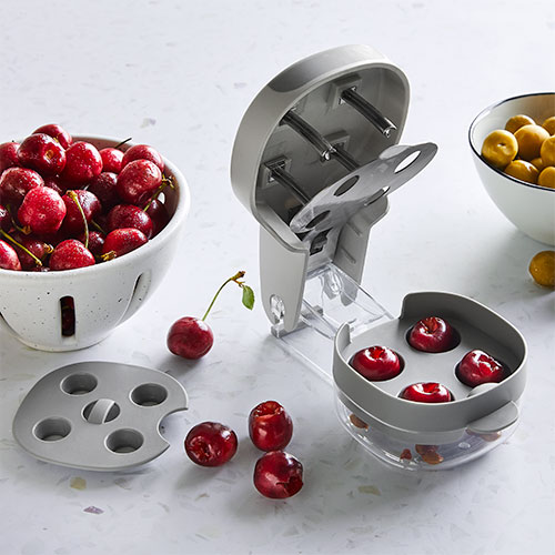 Dénoyauteur à Cerises Et Olives – En Aluminium – Extracteur De Noyaux Pour Fruits – Facile à Utiliser Et à Nettoyer