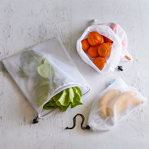 Fruit Reusable Snack and Sandwich Bags, Set of 4, Oranges