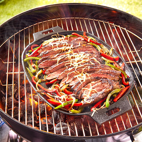BULL COW Cast Iron Sizzler Sizzling Wooden Stand Curry Kebabs Catering Fajitas 