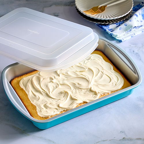 9x13 - Covered Cake Pan w/Lid - Stainless Steel - Personalized Pan