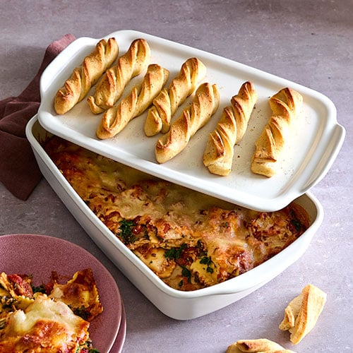 Stone Rectangular Baker With Tray