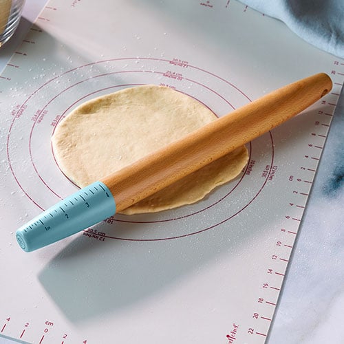 iMounTEK Rolling Pin and Silicone Baking Pastry Mat Set, Stainless Steel Rolling  Pins Dough Roller, Rolling Pins with Adjustable Thickness Rings, for Baking  Dough, Pizza, Pie, Pastries, Pasta, Cookies 