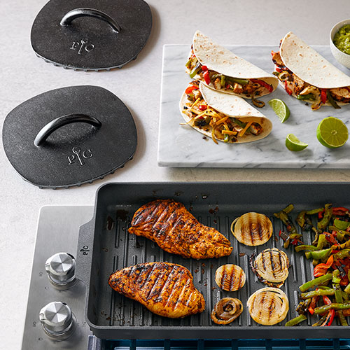 Nonstick Double Burner Grill & Grill Press Set - Shop