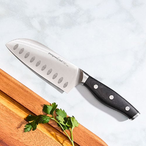 Pampered Chef 1577 5 Forged Steel, Full Tang Santoku Knife Brand New