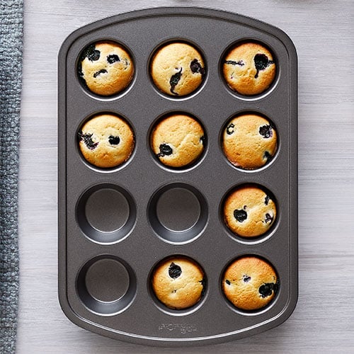 Mini Muffin Pan Stainless Steel  Muffin Baking Pan Live Bottom