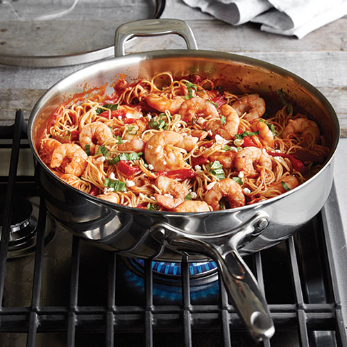 Stainless Steel 12" Covered Skillet Shop Pampered Chef US Site