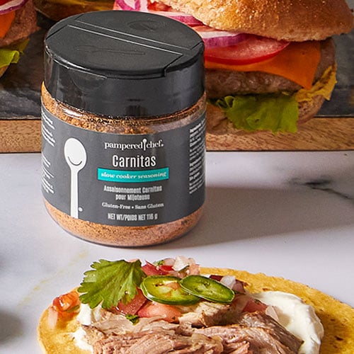 Pampered chef quick top cooker carnitas