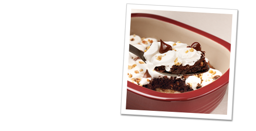 Microwave Rocky Road Brownie Dessert