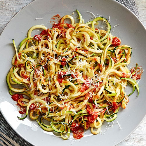 Zucchini Noodles With Crushed Tomato Sauce - Recipes