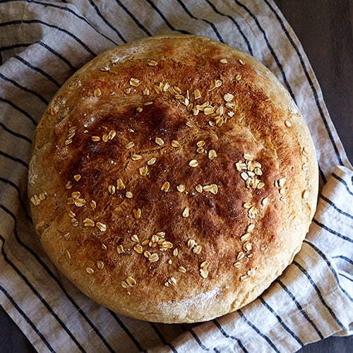 Rustic Bread Baked in a Cast Iron Skillet - 1840 Farm