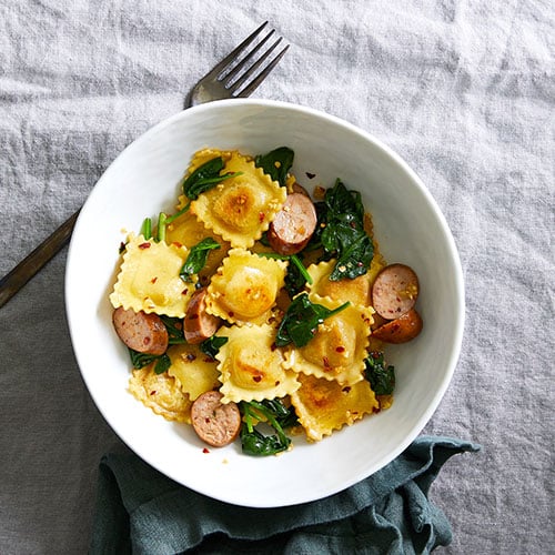 Chicken Sausage & Spinach Ravioli