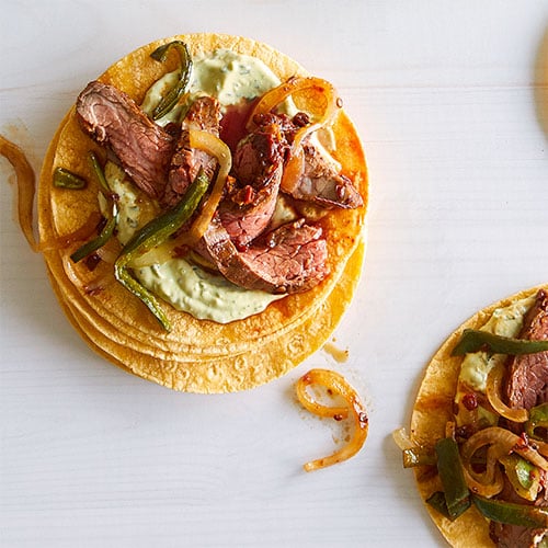 Marinated flank steak tacos sales