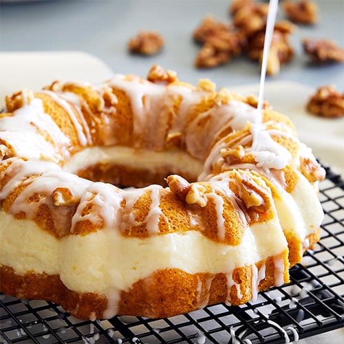 Pressure Cooker Pumpkin Cream Cheese Bundt Cake