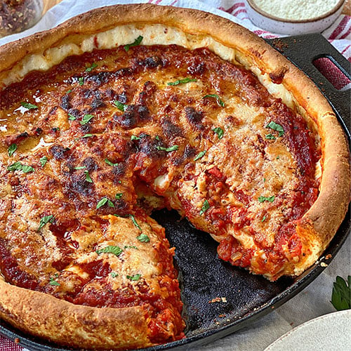 Deep Dish Pizza (Authentic Chicago Style!)