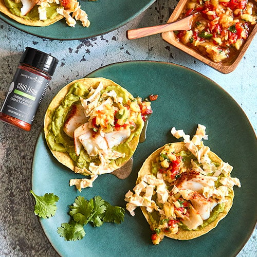 Baja Cod Air Fryer Tostadas