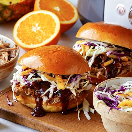 BBQ Pulled Pork Sandwiches {Slow Cooker}