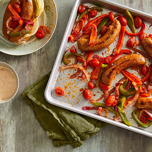 Sausage, Peppers and Onions Sheet Pan Dinner - Fox and Briar