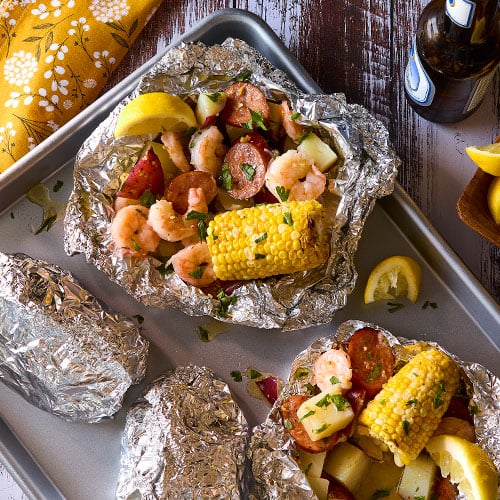 Shrimp & Sausage Foil Packets