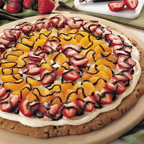 Fruit-Topped Triple Chocolate Pizza