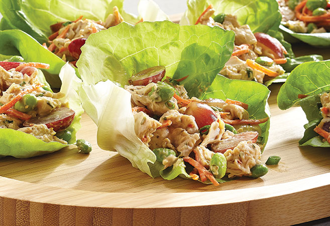 Ginger Citrus Chicken Lettuce Wraps