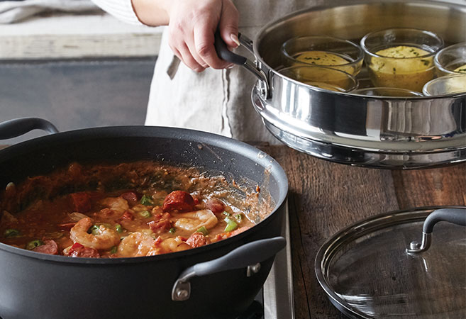 Creole Gumbo with Cornbread Muffins