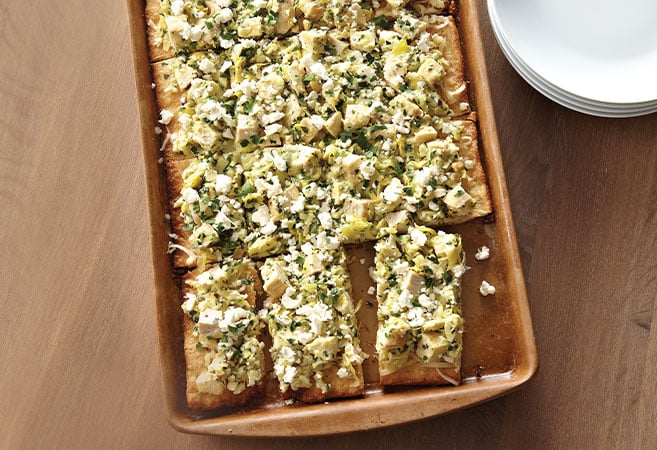 Greek Chicken & Artichoke Flatbread