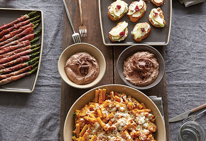 serving bowl and platters