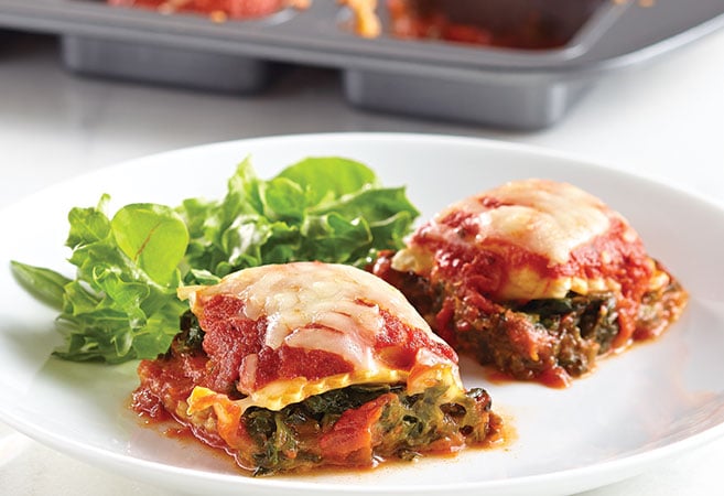 Mini Spinach “Lasagna” Squares
