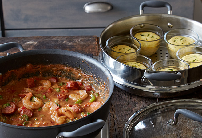 Creole Gumbo with Cornbread