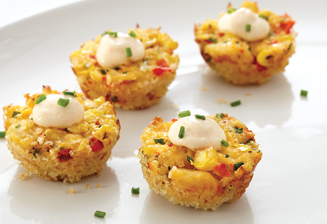 Sweet Corn & Crab Poppers