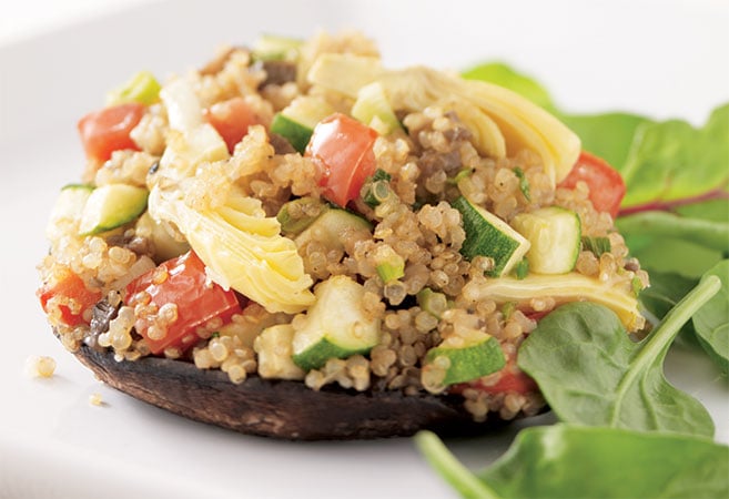 Quinoa-Stuffed Portobello Mushrooms