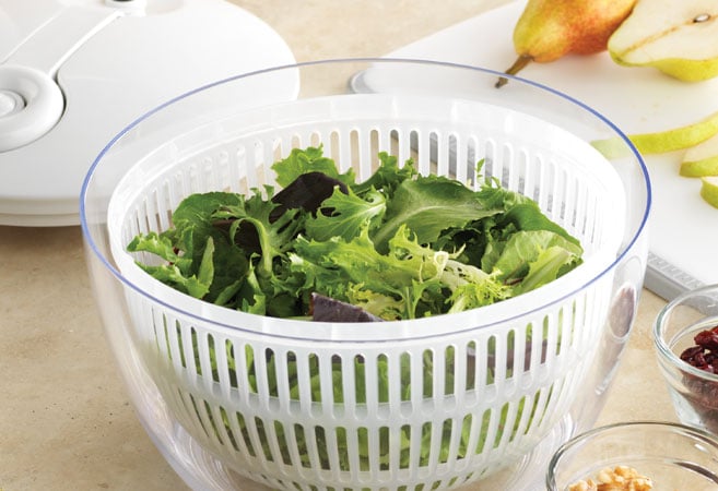 Greens in a Salad Spinner
