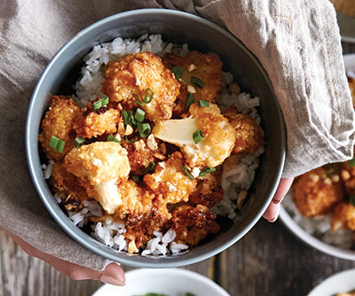 spicy sesame cauliflower