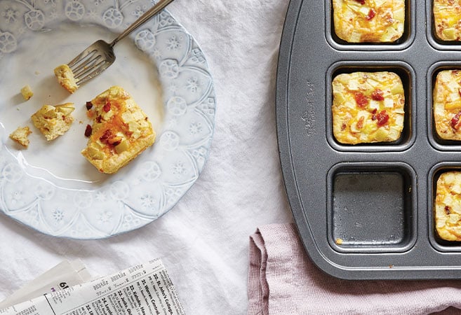 Apple Cheddar Bacon Egg Muffins