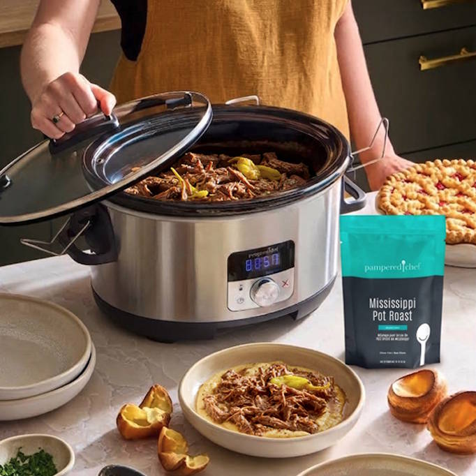 Slow Cooker in use