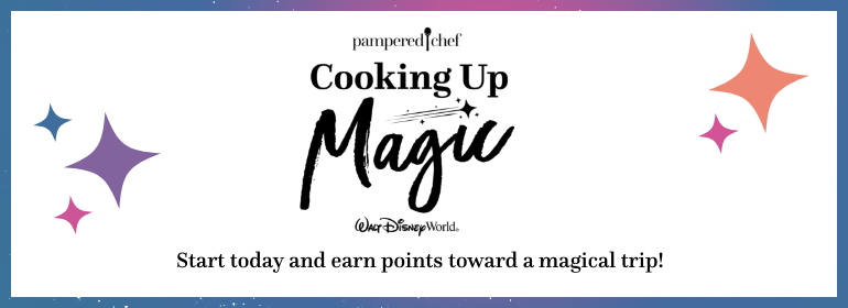 Cooking up magic. Start today and earn points toward a magical vacation!