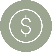 a dollar sign on a coin