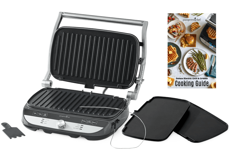 Pampered Chef Deluxe Electric Grill & Griddle Set 100465