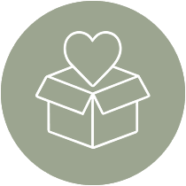 a heart shape coming out of a box