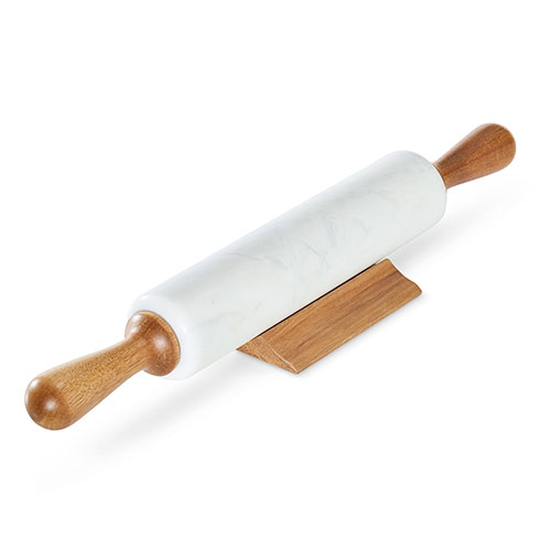 Free shipping Pampered Chef Marble Rolling Pin & Holder Set 