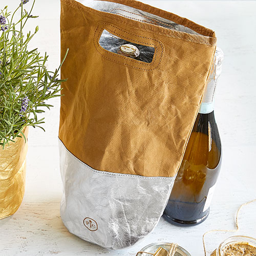 Reusable Wine Gift Bag in Silver