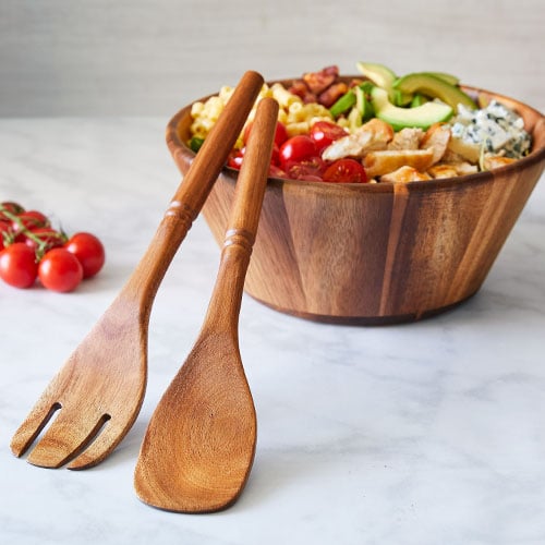 wooden salad bowl set (4 piece)