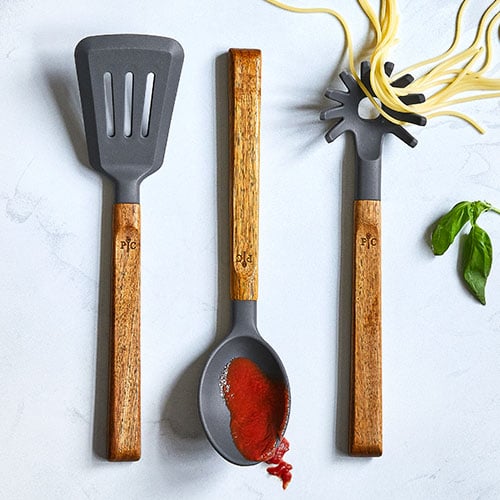 Silicone & Wood Utensil Set