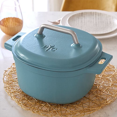 6qt. Enameled Cast Iron Dutch Oven, Blue Shop Pampered Chef US Site