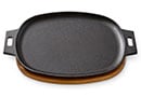 Cast Iron Sizzle Skillet & Wood Trivet