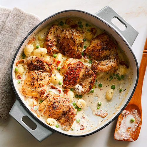 Enameled Cast Iron Skillet with Lid