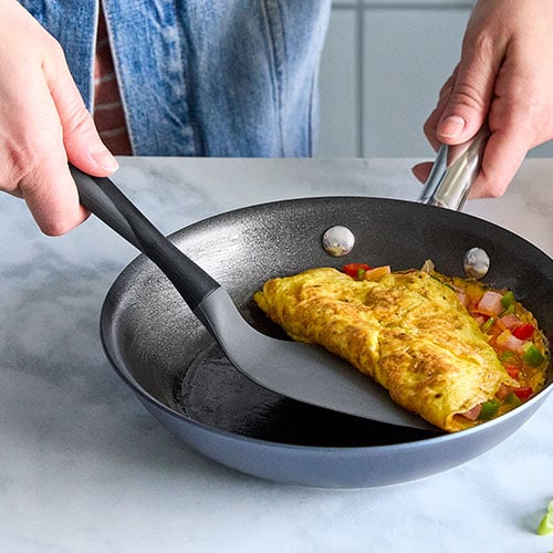 Egg Omelet Turner Silicone Eggs Flip Spatula Heat-Resistant Kitchen Cooking  Tool