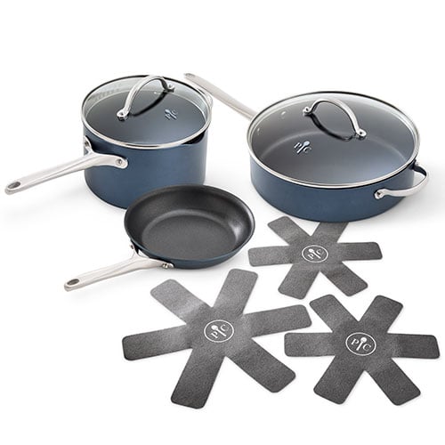 5Piece Ceramic Cookware Set-Non-Stick Frying Pots and Pans with