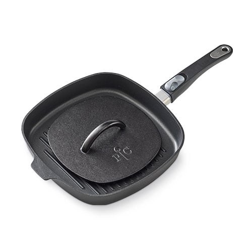 10 Inch Nonstick Deep Square Grill Pan, Ribbed Griddle Pan with Stainless  Steel Handle, Grilled Pan Oven Safe and Dishwasher Safe 